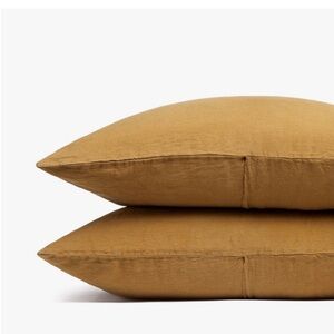 Parachute Home | Linen Pillowcase Set in Ochre | Standard